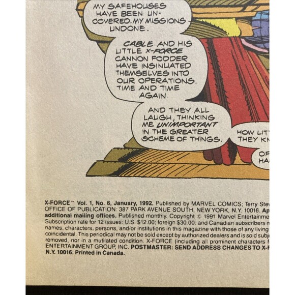 X-Force: Mixed Lot of No. 6, 58, & 60 Marvel Comics (1992 & 96) - Picture 3 of 9